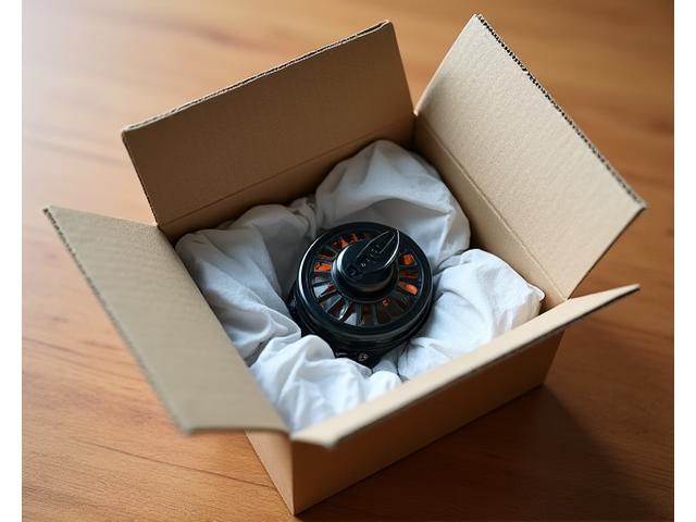 Eine geöffnete Schachtel mit einem zurückgegebenen Produkt, symbolisiert das Widerrufsrecht.