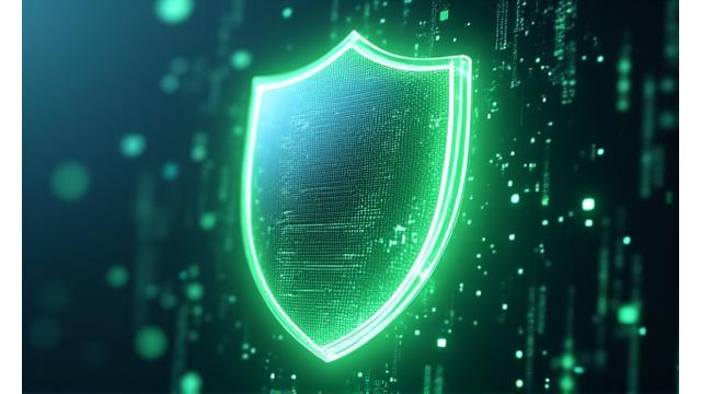 Ein stilisiertes Schutzschild mit einem Schweizer Kreuz, umgeben von digitalen Datenflüssen, symbolisiert Datenschutz und Compliance in der Schweiz.