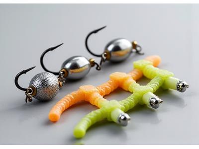 Verschiedene Jig-Variationen wie Football-Jigs und Finesse-Jigs, sowie ein Ned-Rig.