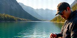 AlpenAngler Experten testen Angelschnur am See